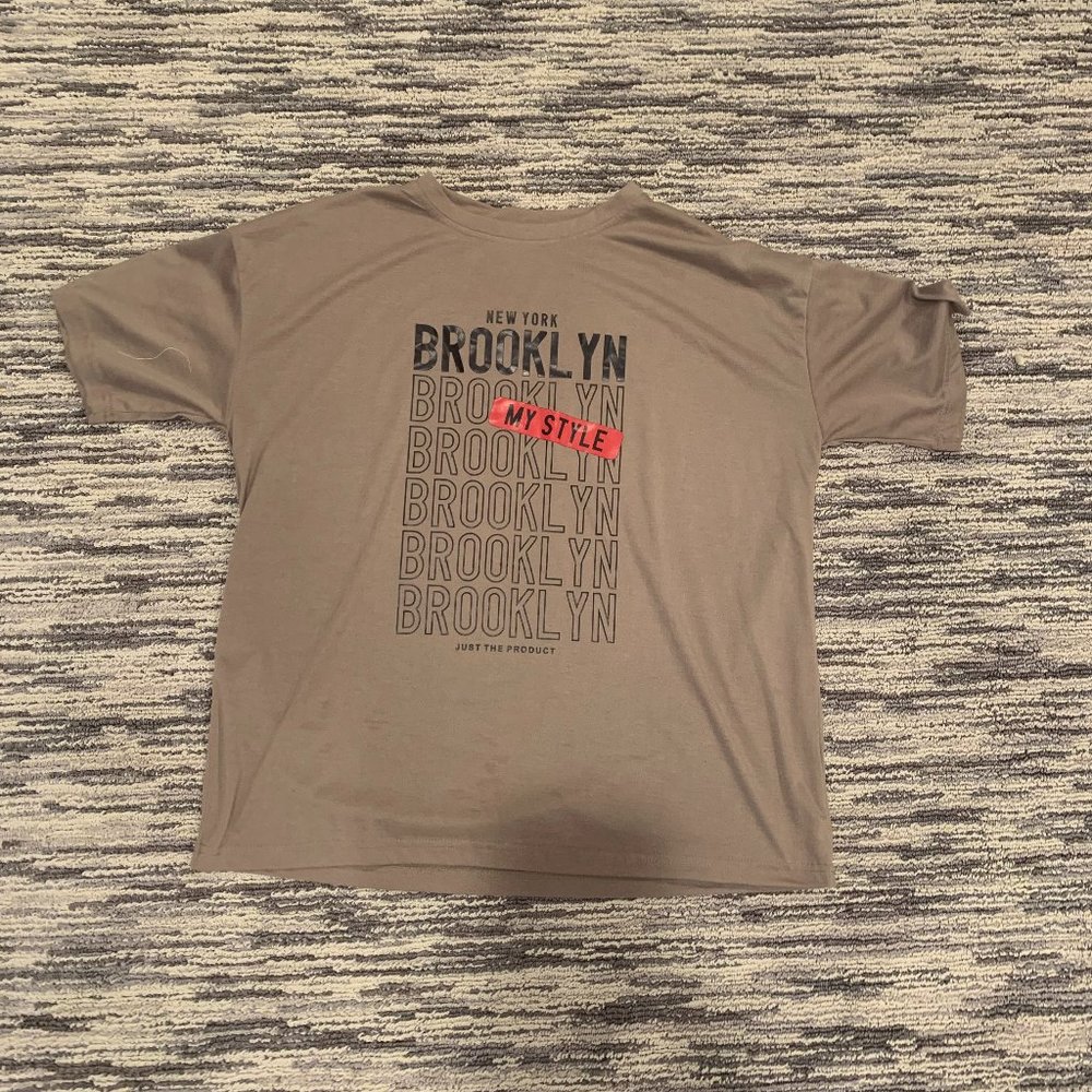 Shein woman's brown oversized T-shirt